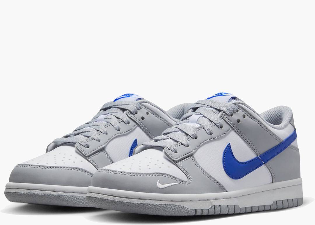 Nike Dunk Low Mini Swoosh Wolf Grey Game Royal (GS) – SOLEPLIER