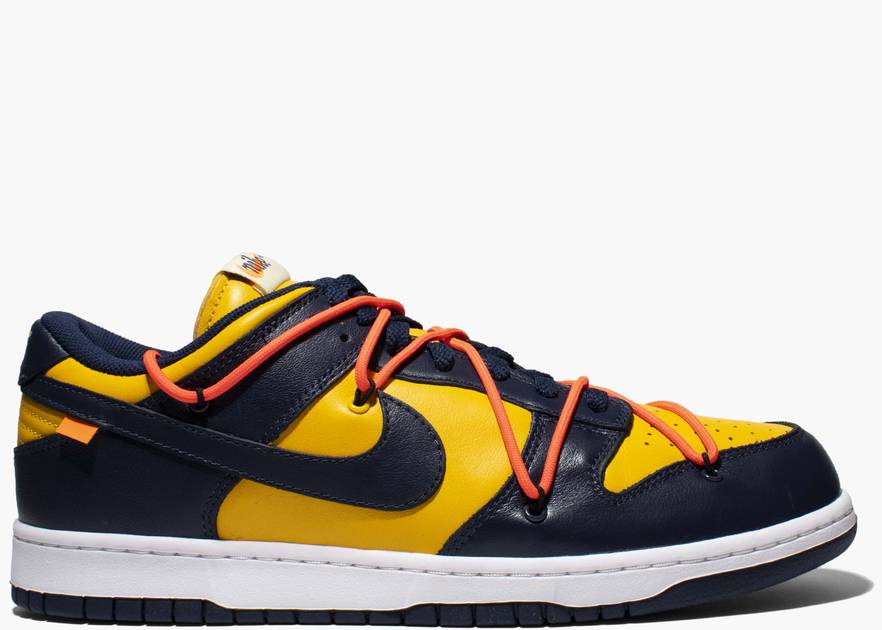  Nike Mens Dunk Low CT0856 700 Off-White - University Gold -  Size 6