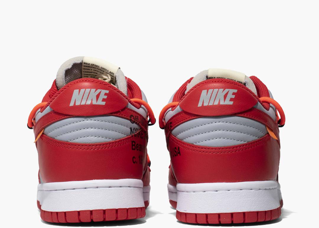 nike dunk low off-white university red