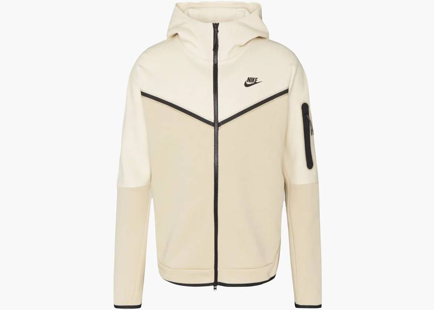 Nike Tech Fleece Full-Zip Hoodie Beach Brown/Black | Hype Clothinga