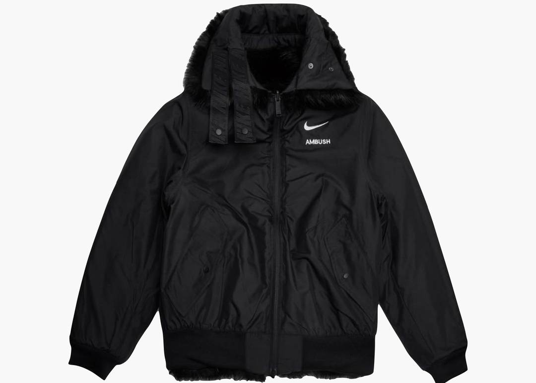 Nike X Ambush Women's Reversible Faux Fur Coat Black