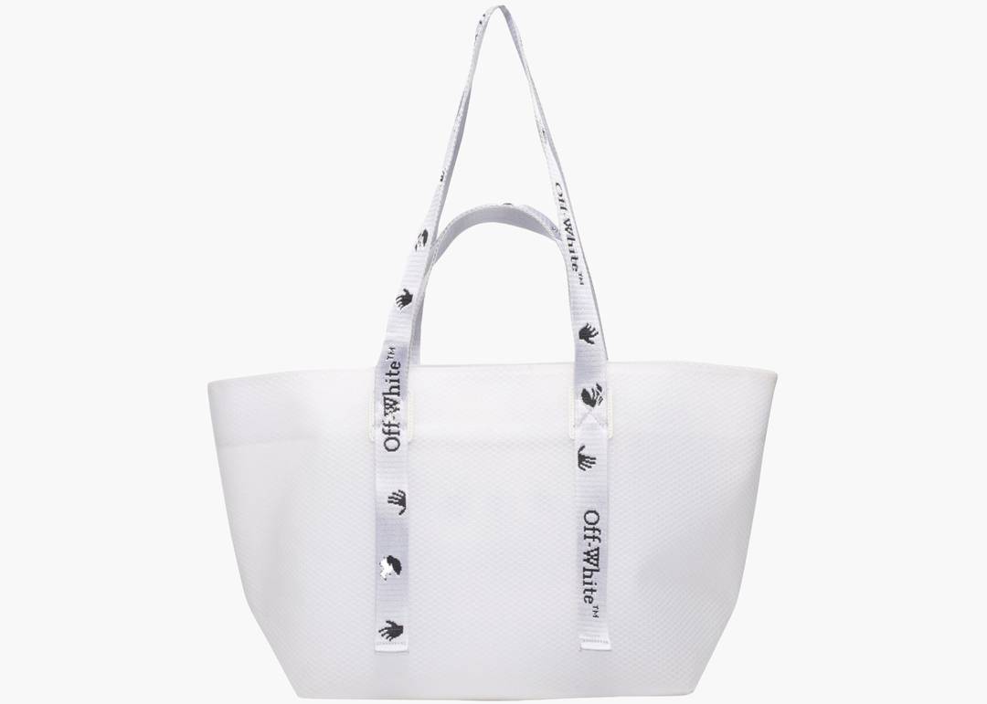 OFF-WHITE Commercial Tote Bag SCULPTURE Small White/Black