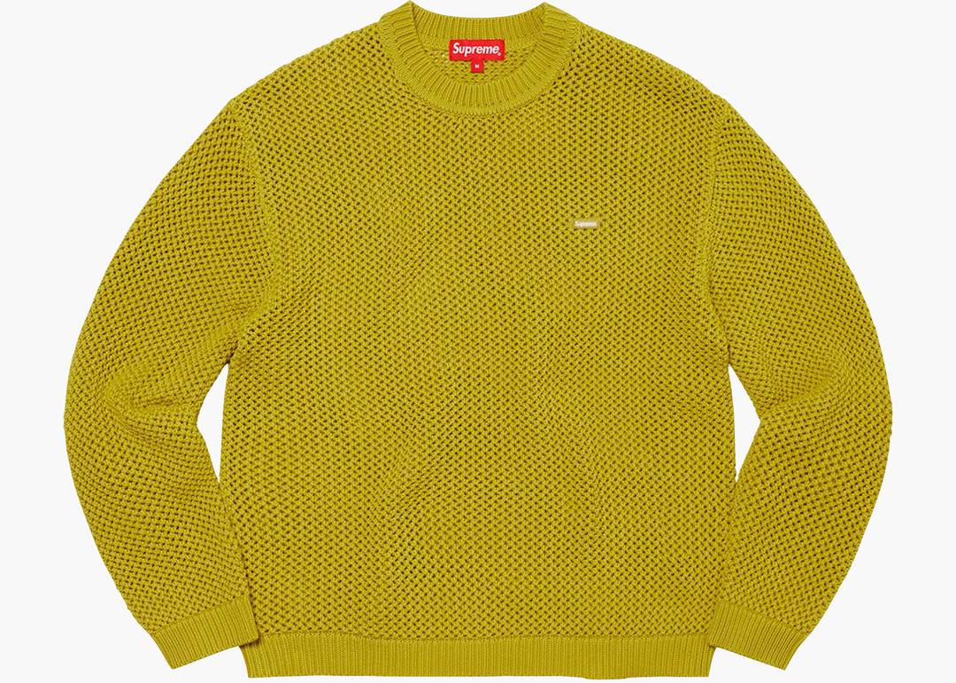 supreme open knit small box logo sweater-