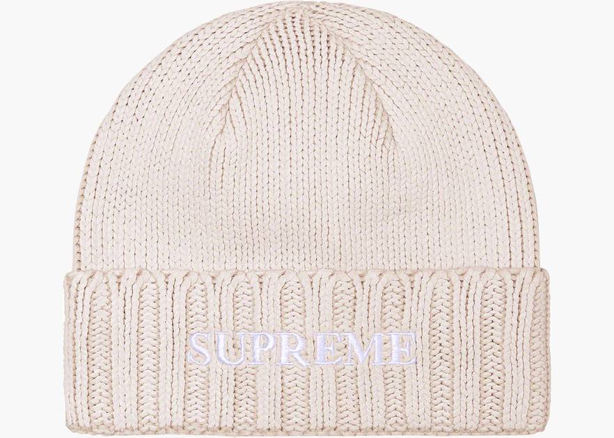 Supreme Overprint Beanie White | Hype Clothinga