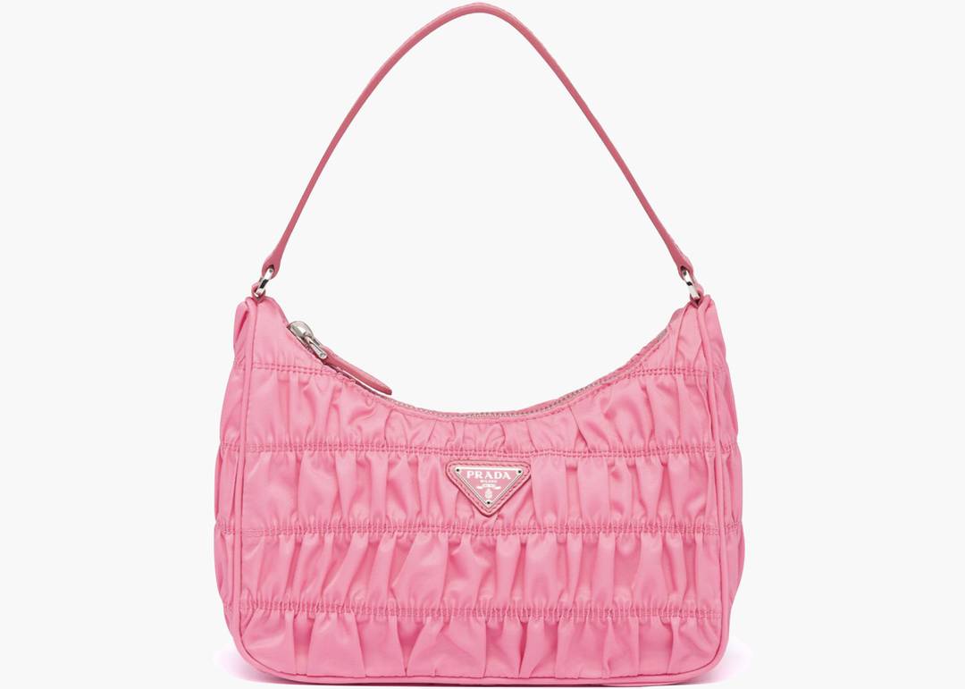 Prada Mini Bag Nylon and Saffiano Leather Pink in Nylon/Leather with  Silver-tone