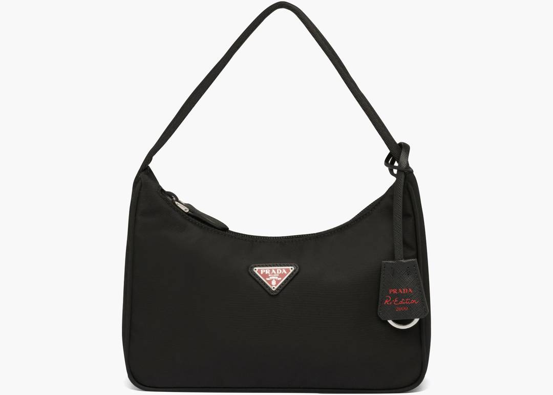 Prada Re-edition 2002 Re-nylon And Leather Bag in Black