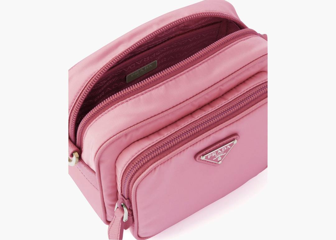 Prada 2005 Shoulder Bag Begonia Pink in Re-Nylon with Silver-tone - US