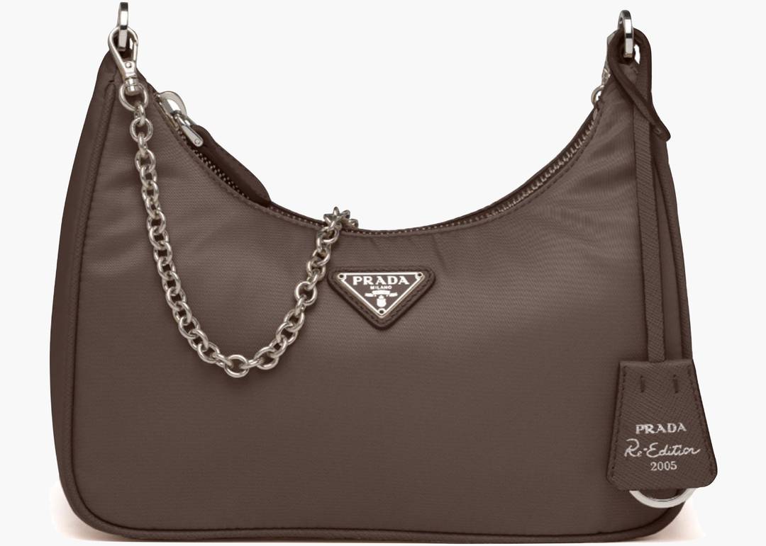 Prada Re-edition 2005 Nylon Bag in Brown