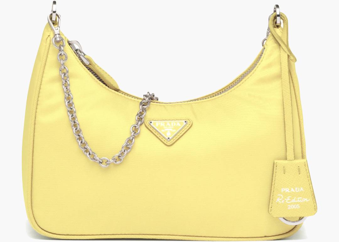 prada yellow bag nylon