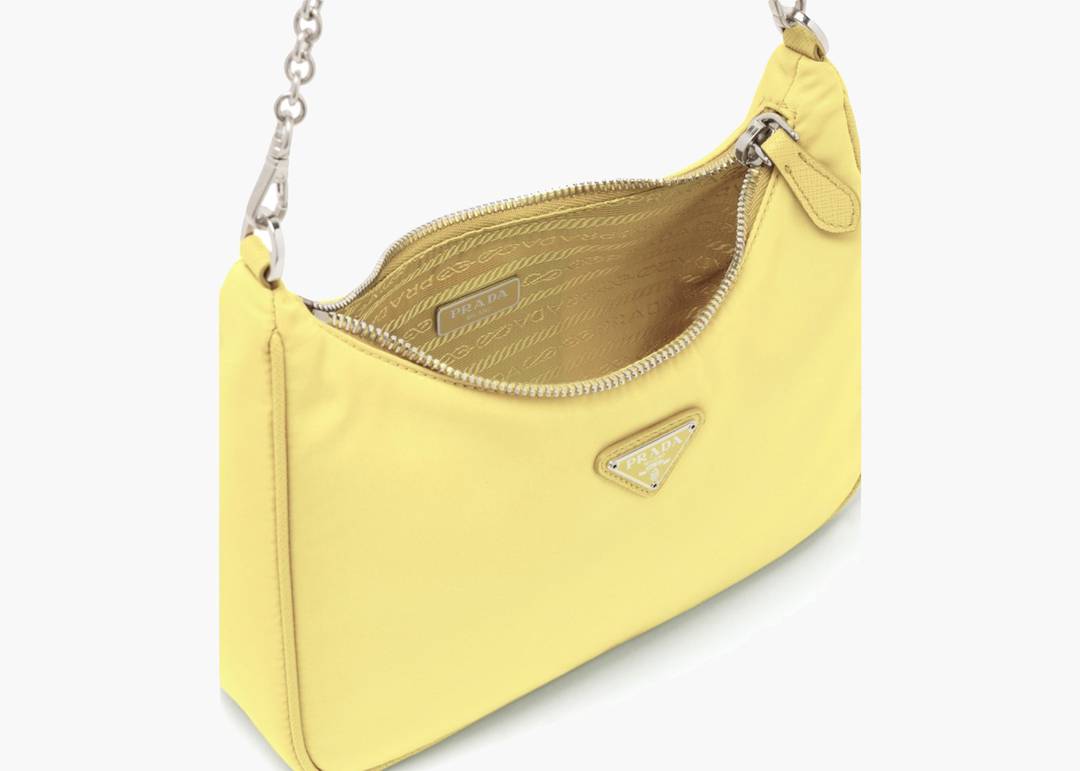 Prada Yellow Saffiano Re-Edition 2005 Shoulder Bag