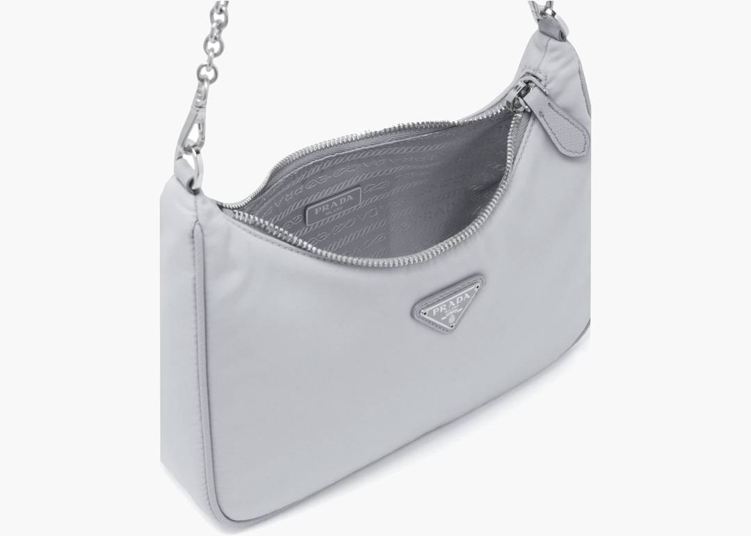 Prada 2005 Mini Sac Light Blue in Re-Nylon with Silver-tone - US