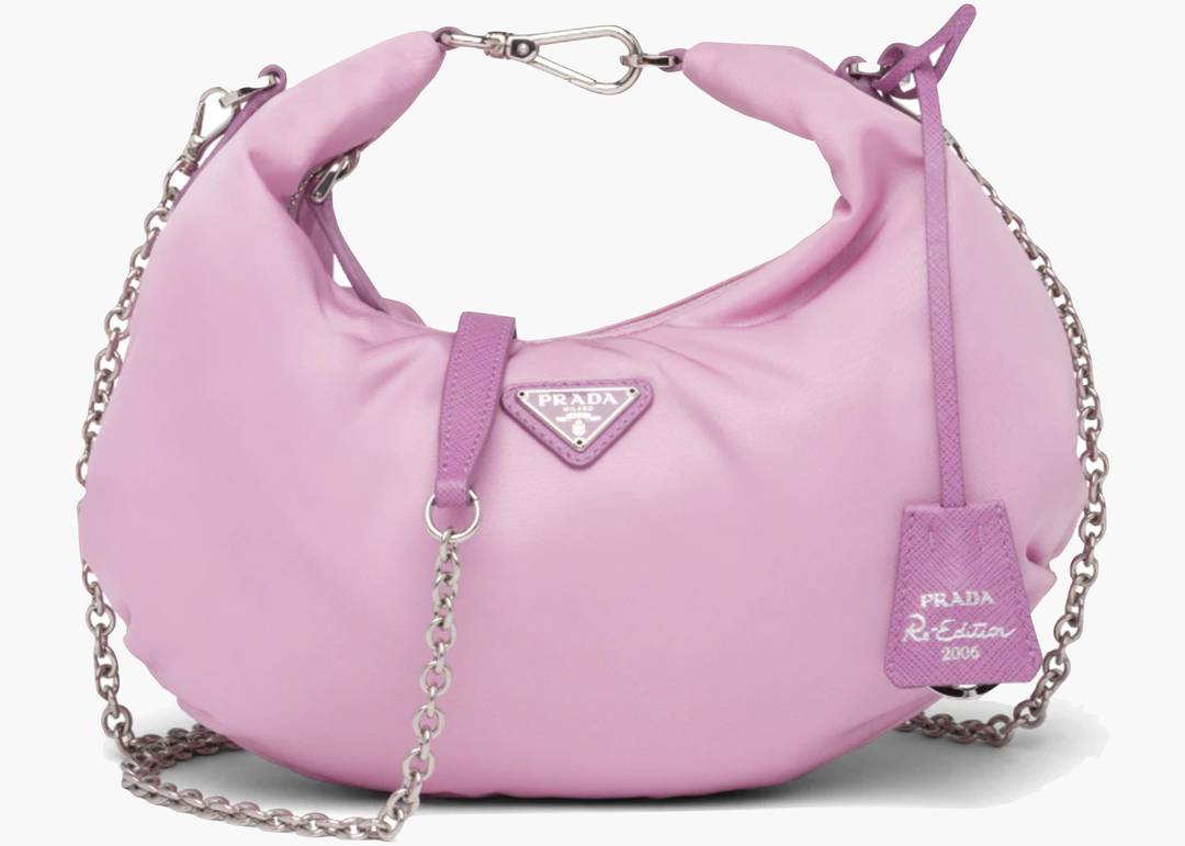 Re-edition leather handbag Prada Pink in Leather - 33069795