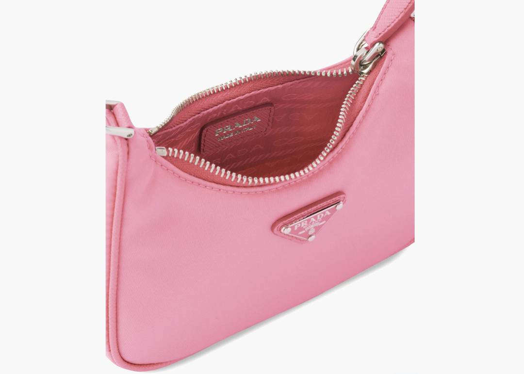 Prada Re-Edition Shoulder Bag Mini Nylon Begonia Pink in Nylon