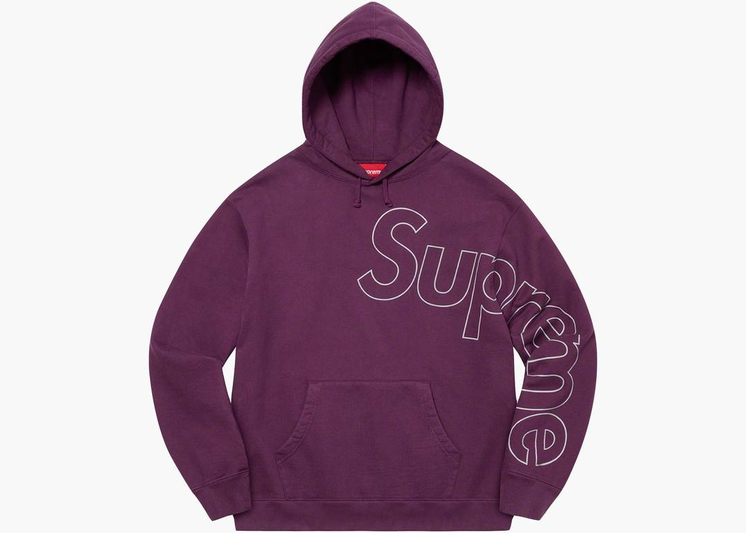 Supreme Reflective Hooded Sweatshirt Eggplant | Hype Clothinga