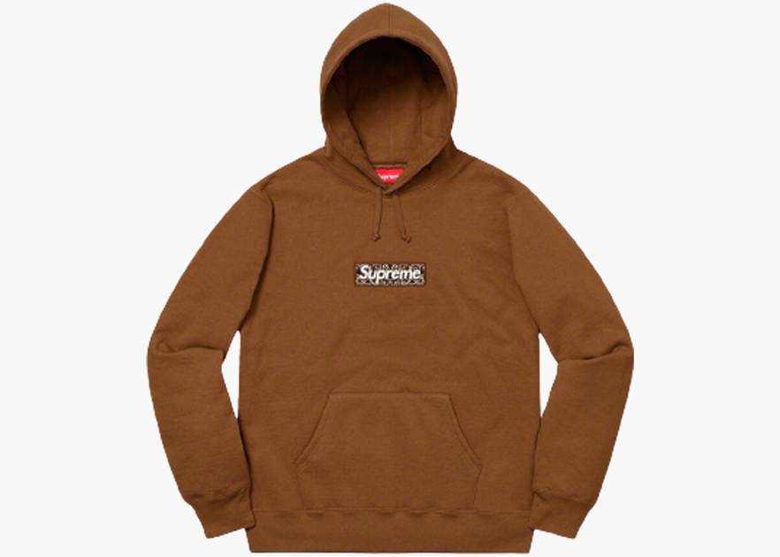 Supreme - lace-detail Logo Hoodie - Unisex - Cotton - L - Brown