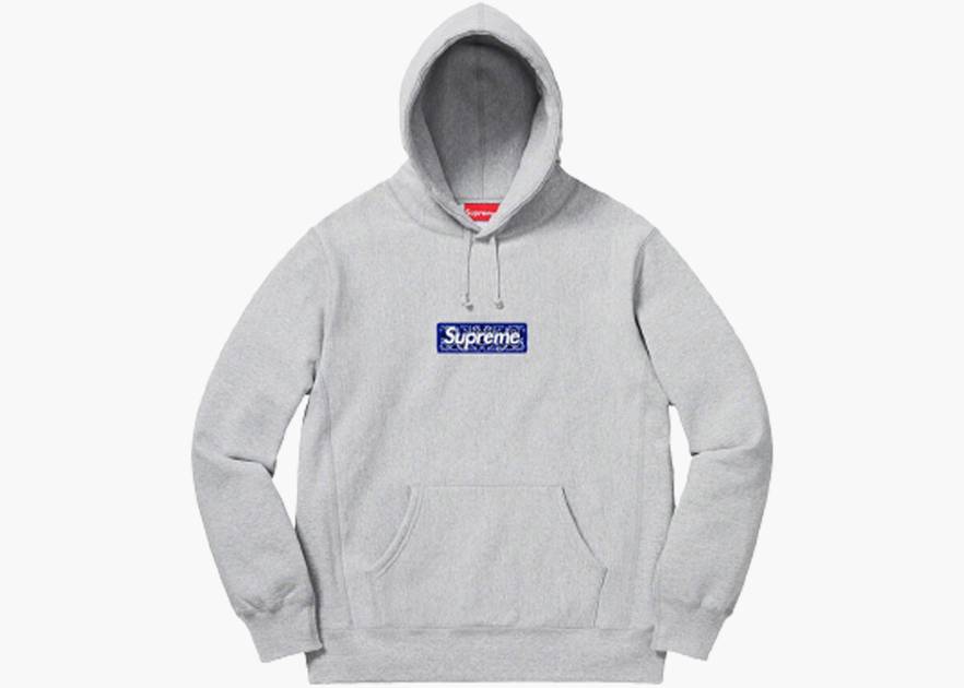 Supreme Bandana Box Logo Hoodie Grey | Hype Clothinga