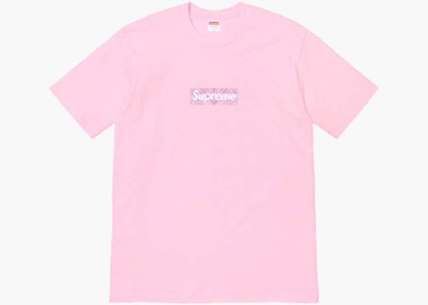 Supreme Box Logo Bandana Tee Pink | Hype Clothinga