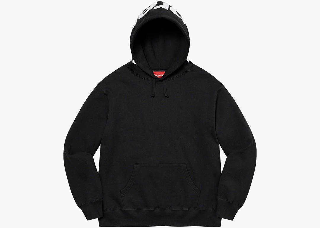Supreme Contrast Hooded Sweatshirt Black | Hype Clothinga
