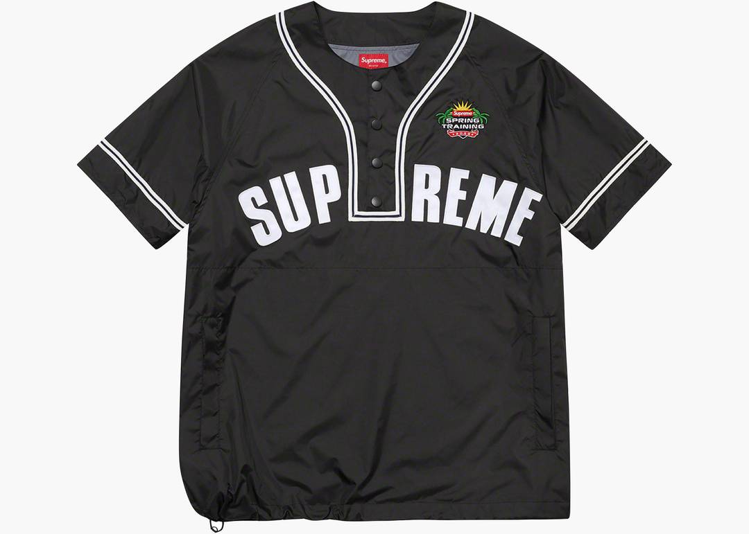 ブラックSupreme Snap-Off Sleeve L/S Baseball Top