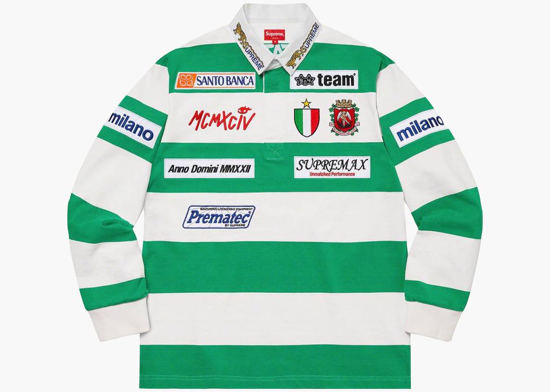 Supreme Stripe Rugby White   Hype Clothinga