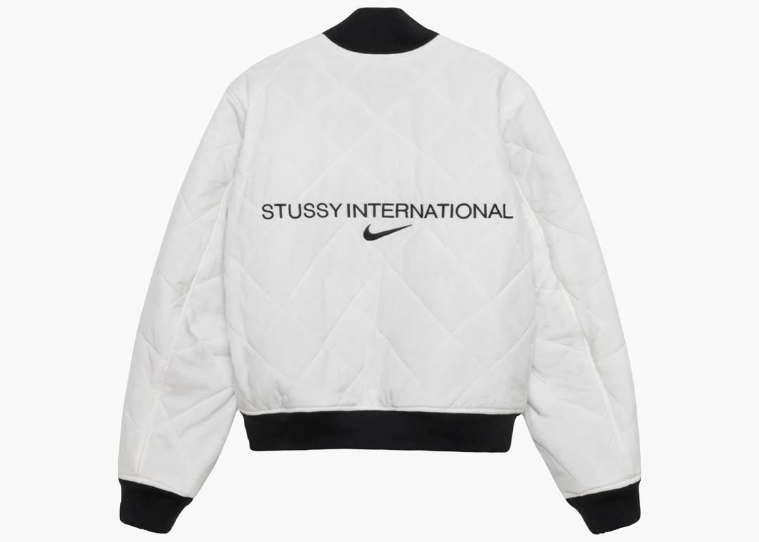 Stussy x Nike Reversible Varsity Jacket Black/Sail | Hype Clothinga