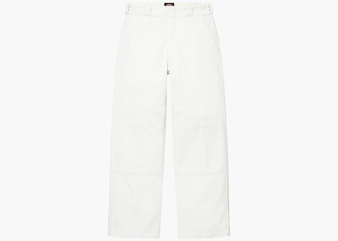 Supreme Dickies Double Knee Corduroy Work Pant White | Hype Clothinga