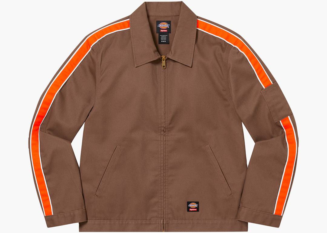 Supreme Dickies Stripe Eisenhower Jacket Brown | Hype Clothinga