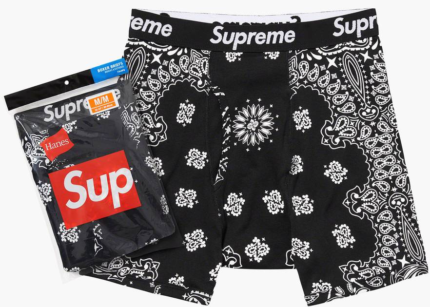 Supreme] Hanes Bandana Boxer Briefs 白 M-