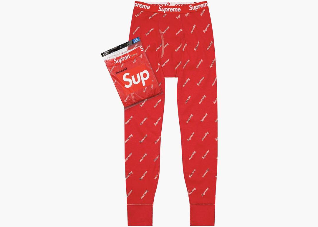 Supreme/hanes Thermal Pant (1 Pack) Red