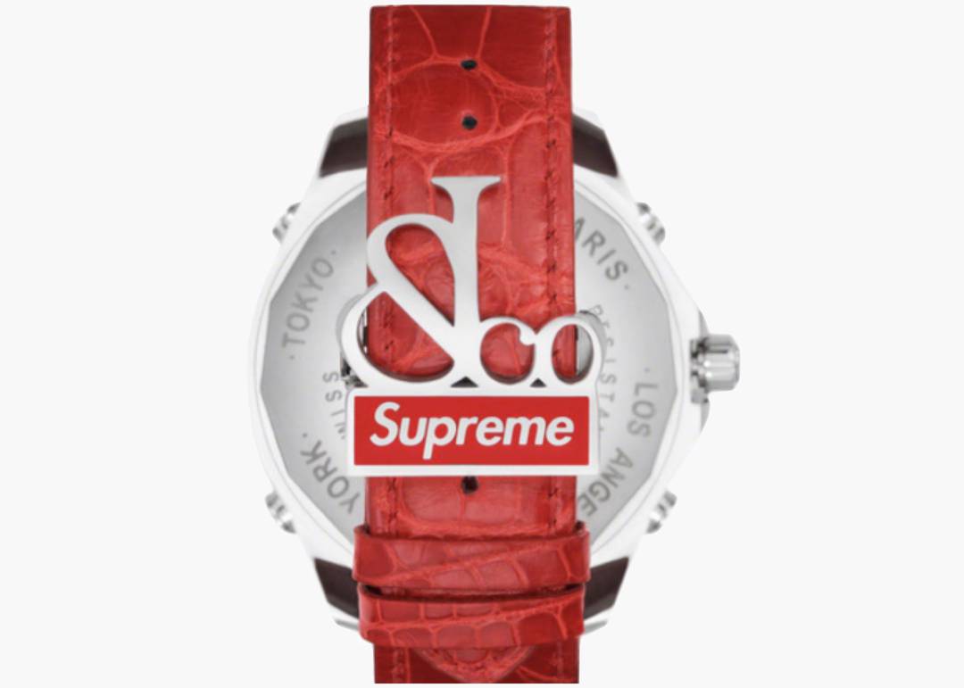 Supreme/jacob & Co. Time Zone 47mm Watch Red | Hype Clothinga