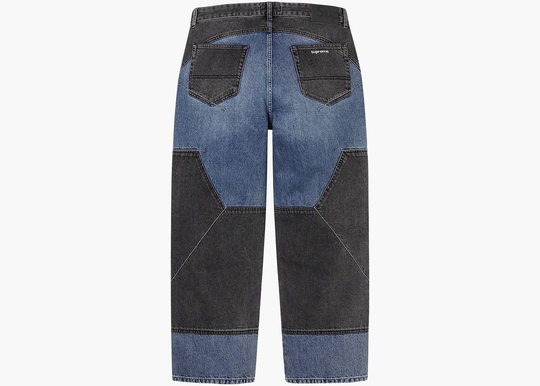 Supreme 2-Tone Paneled Jean Black | Hype Clothinga