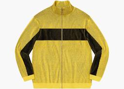 Supreme 2-Tone Ribbed Zip Up Sweater Yellow | Hype Clothinga