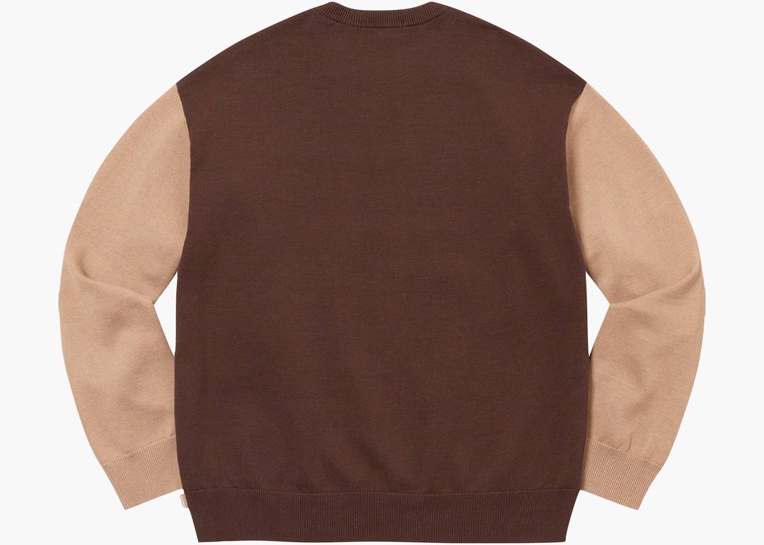 Supreme 2-Tone Sweater Light Brown | Hype Clothinga