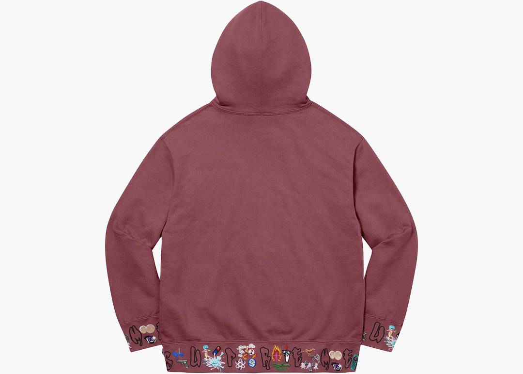 Supreme AOI Icons Hooded Sweatshirt Plum | Hype Clothinga