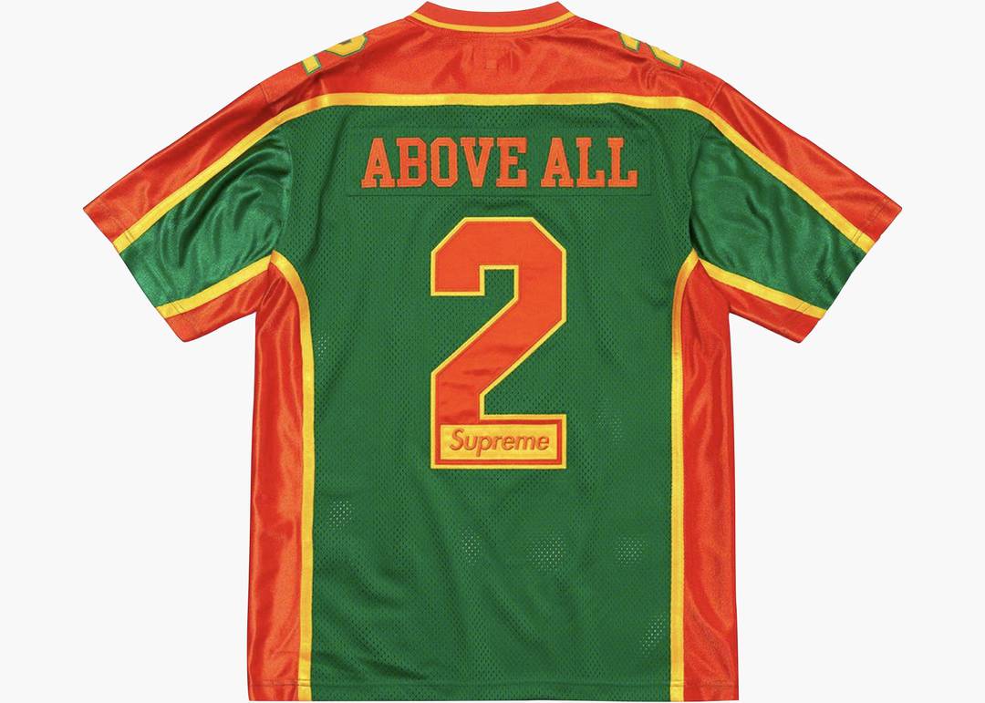 Supreme Above All Football Jersey Green | Hype Clothinga
