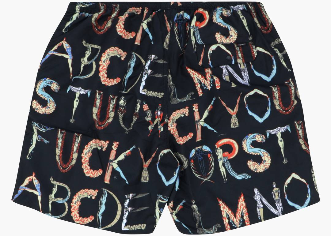 Supreme Alphabet Water Short Black | Hype Clothinga