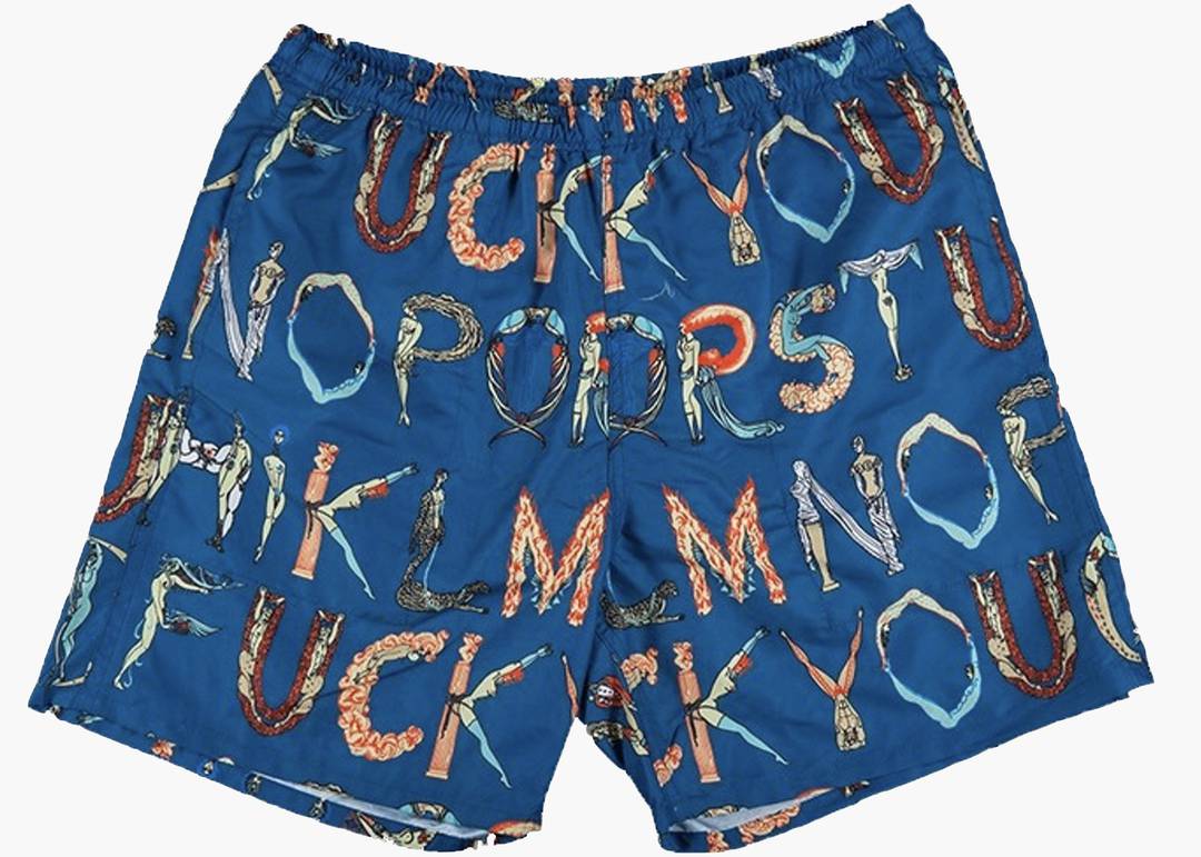 Supreme Alphabet Water Short Navy