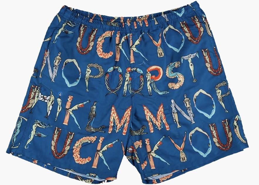 Supreme Alphabet Water Short Navy | Hype Clothinga