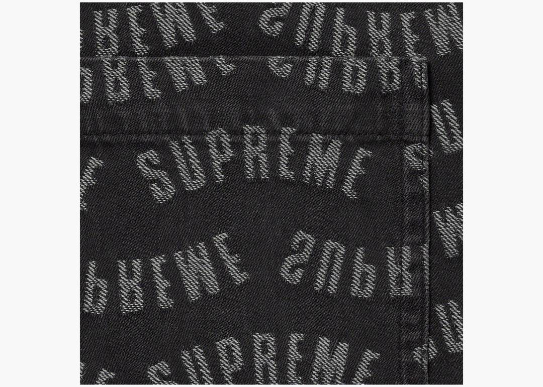 Supreme Arc Jacquard Denim Shirt Black