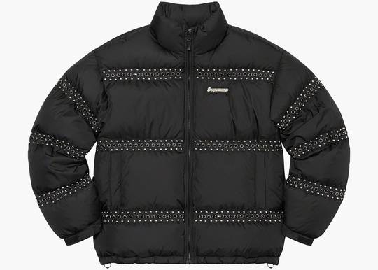 Supreme B.B. Simon Studded Puffer Jacket Black | Hype