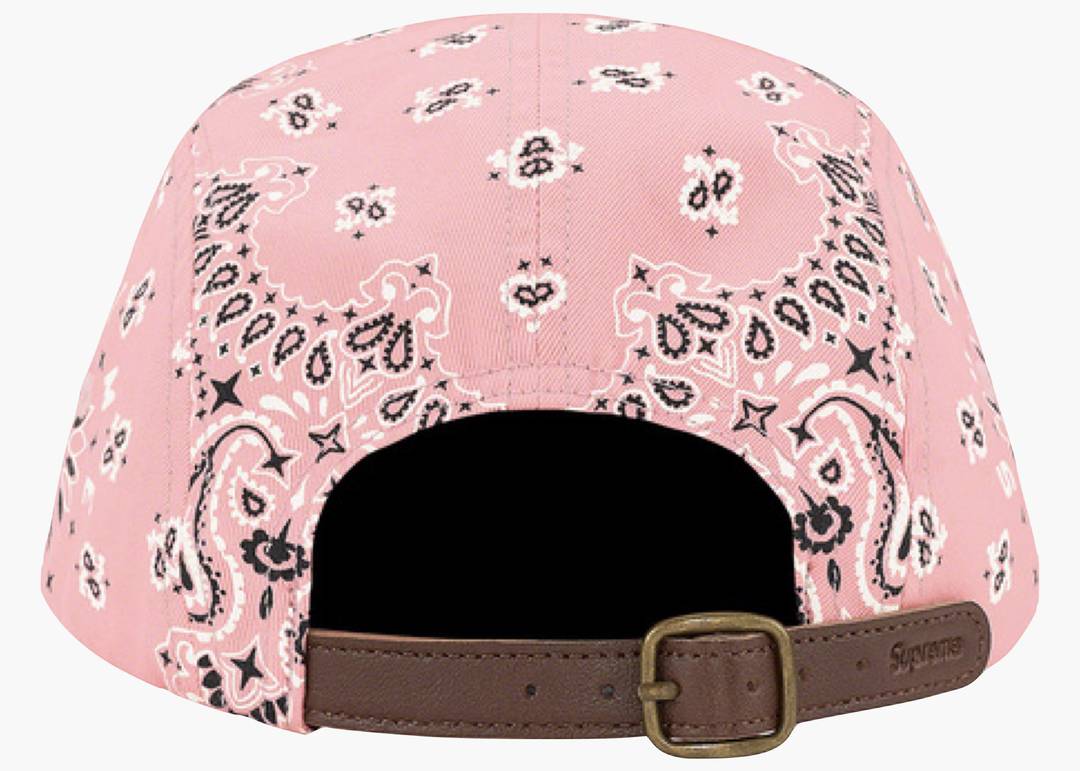 Supreme Bandana Camp Cap Pink | Hype Clothinga