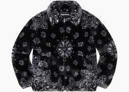 Supreme Bandana Faux Fur Bomber Jacket Black | Hype Clothinga