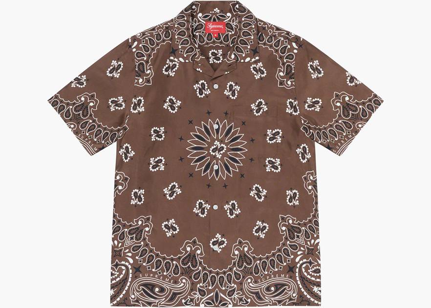 Supreme Bandana Silk S/S Shirt "Black"