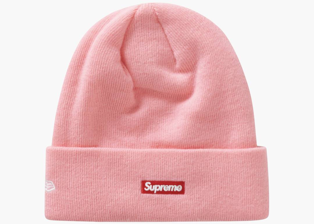 Supreme Beanie New Era S Logo Pink