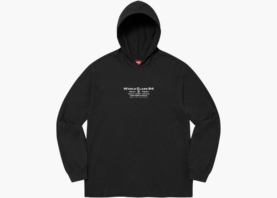 Supreme Best Of The Best Hooded Long Sleeve Top Black