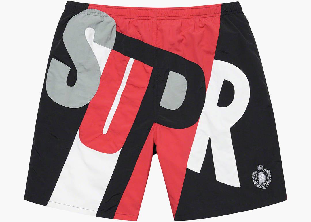 Supreme Big Letter Water Short Black | Hype Clothinga