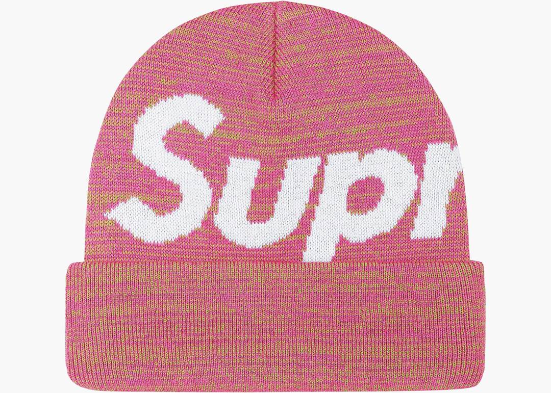 Supreme Big Logo Beanie (FW21) Magenta Static | Hype Clothinga