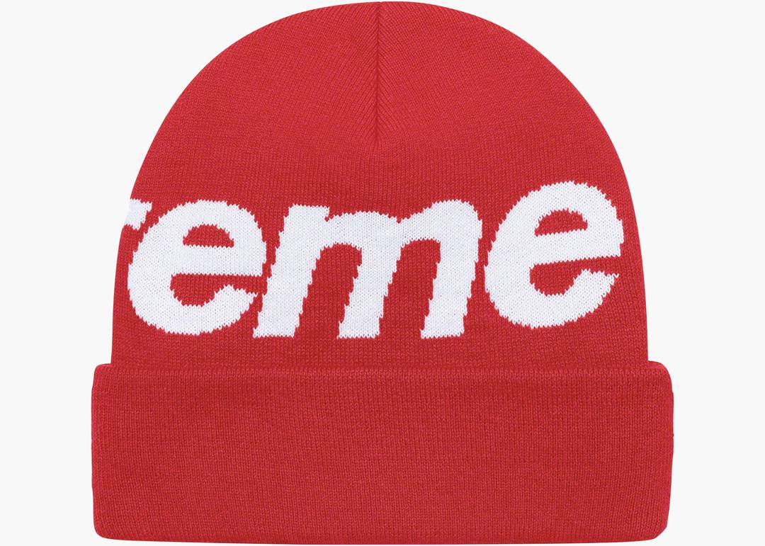 Supreme Big Logo Beanie Red帽子