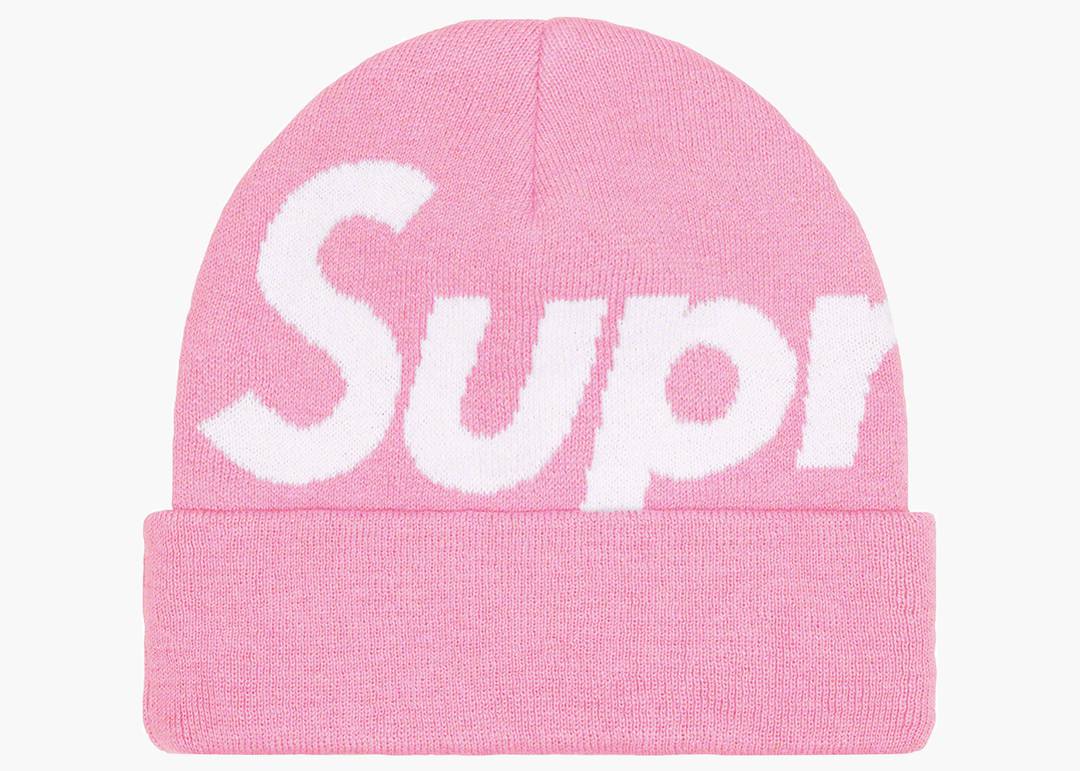 Supreme Big Logo Beanie (FW22) Pink | Hype Clothinga