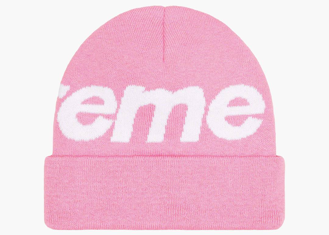 Supreme Big Logo Beanie (FW22) Pink | Hype Clothinga